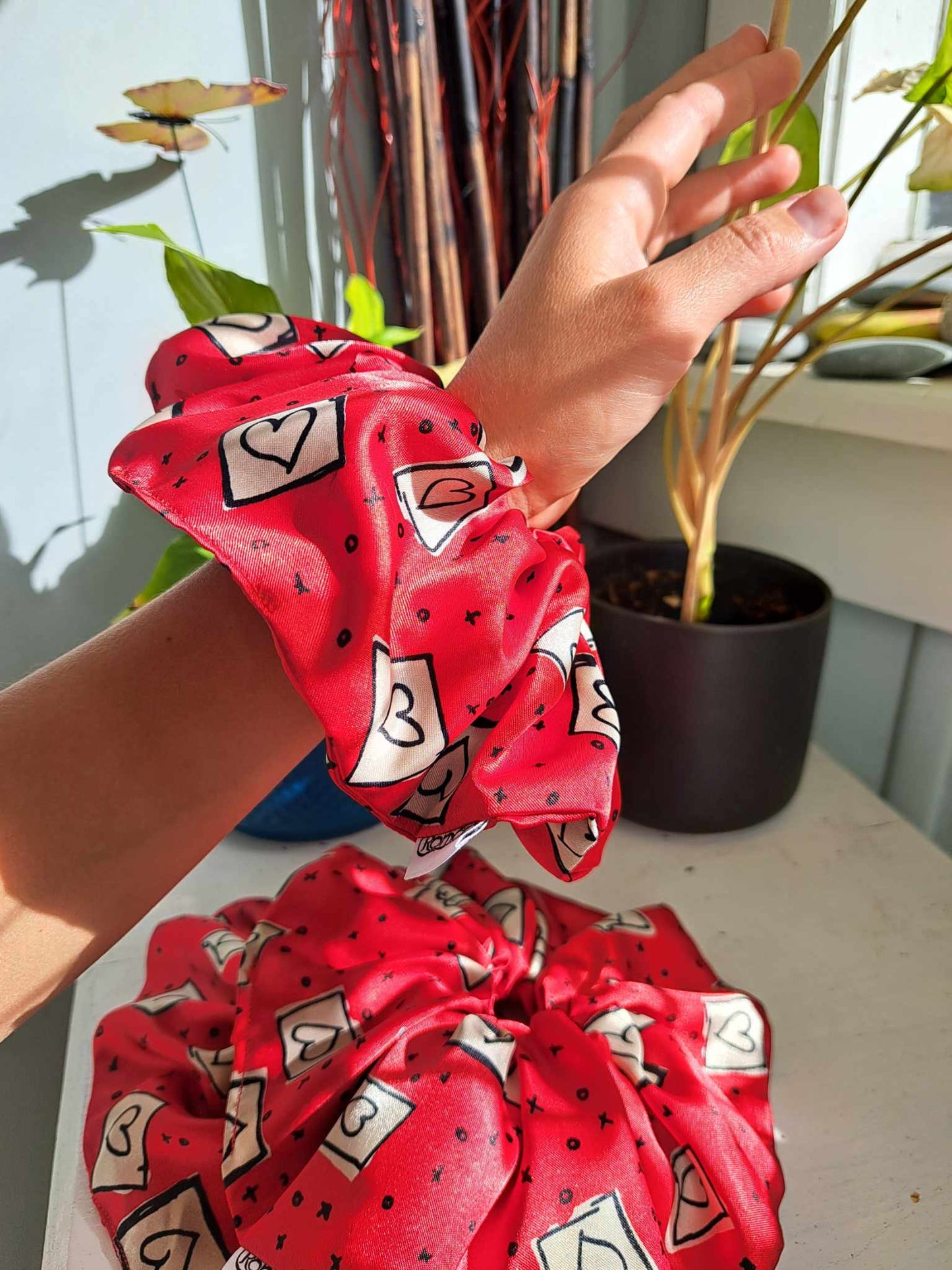 Heart scrunchie Medium size