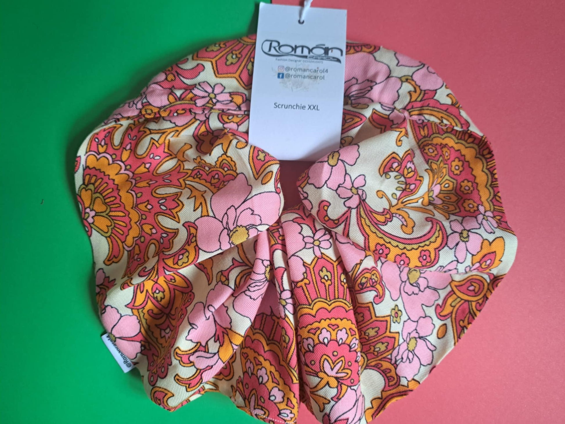 Rose stamp Scrunchie XXL