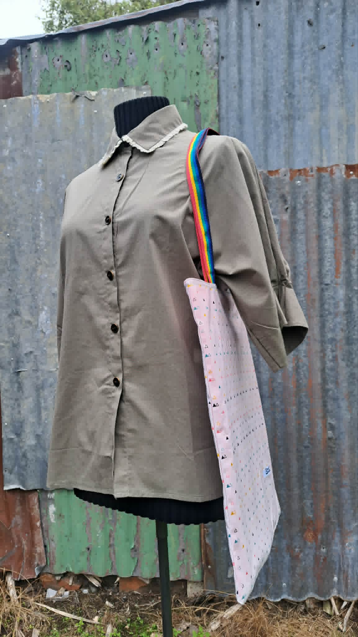 Embroidered Cotton Blouse – “My Medicine is Love”