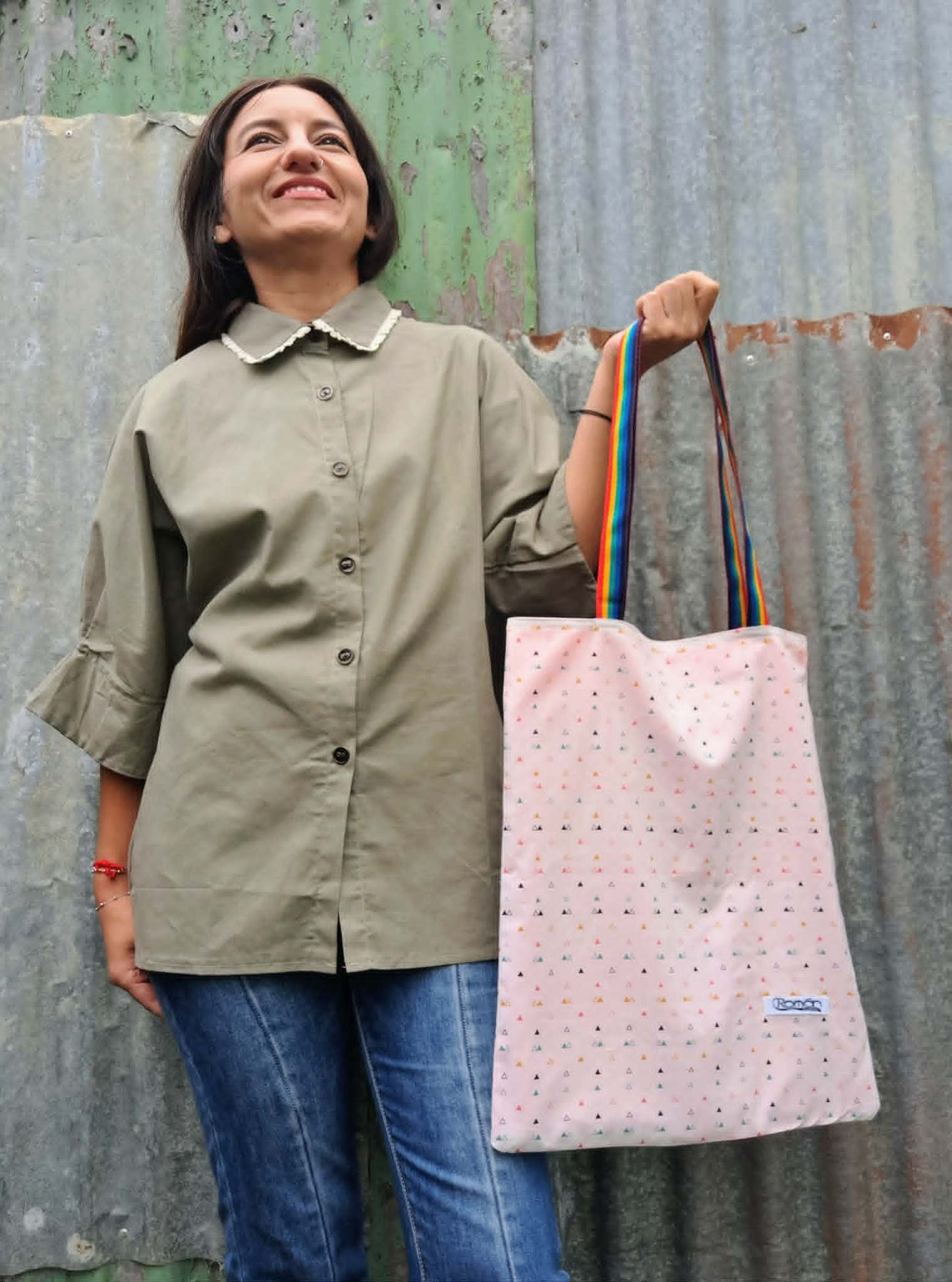 Embroidered Cotton Blouse – “My Medicine is Love”